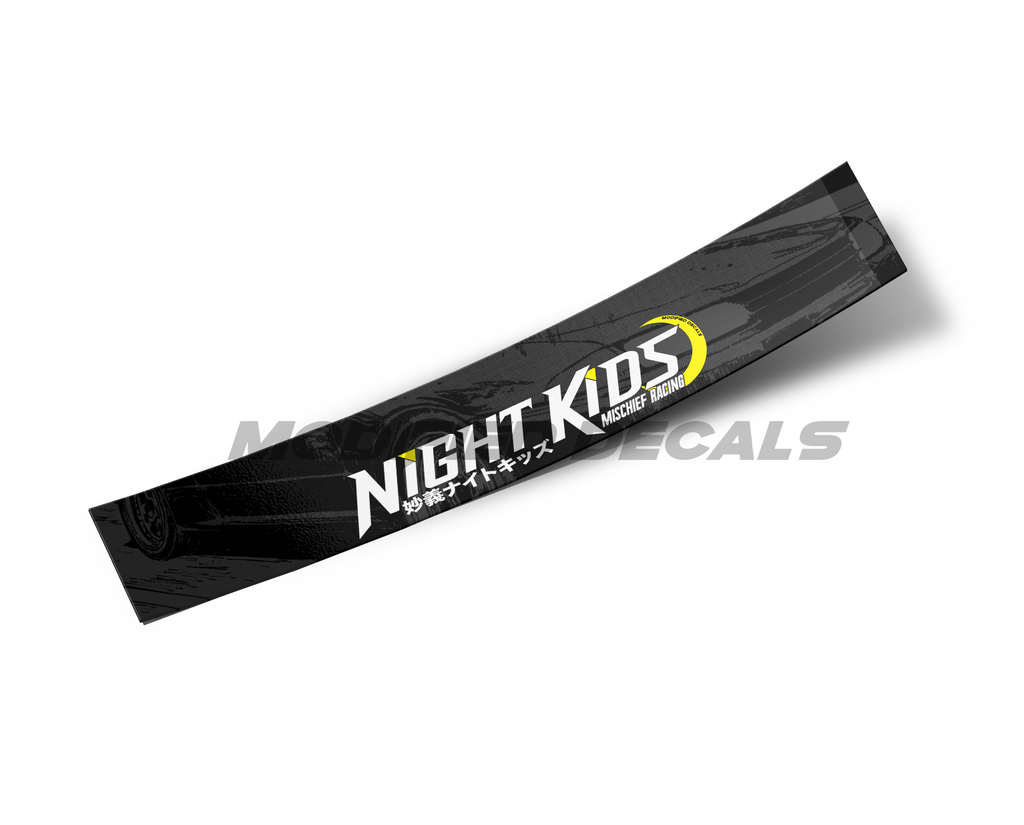 Night Kids Windshield Banner